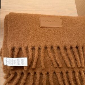 Coach Alpaca Fringe Scarf